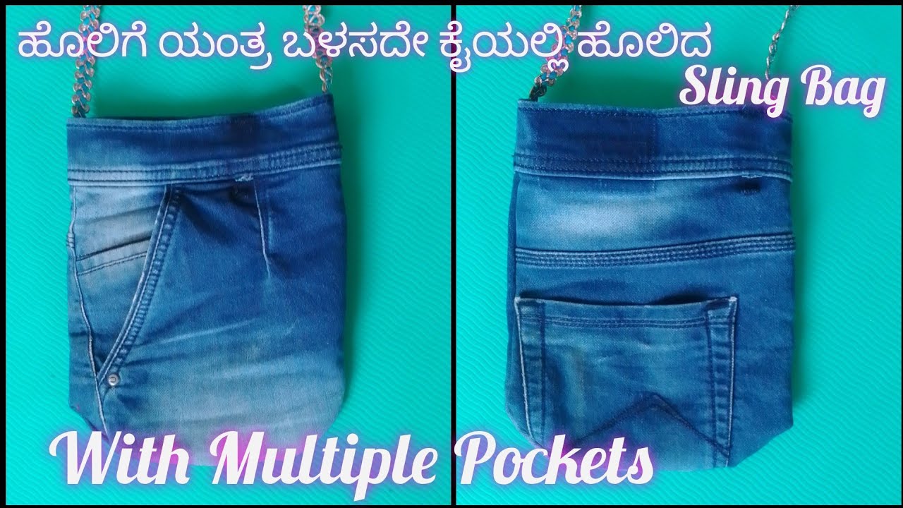 Sling Bag from Old Jeans Best Out of Waste YouTube