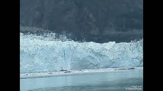 calving of the Margarie Glacier in Glacier National Park, Alaska