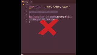 JavaScript tip: For Loops Shorthand | #shorts screenshot 4