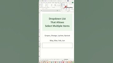 Dropdown list that allows select multiple items in Excel - Excel Tips and Tricks