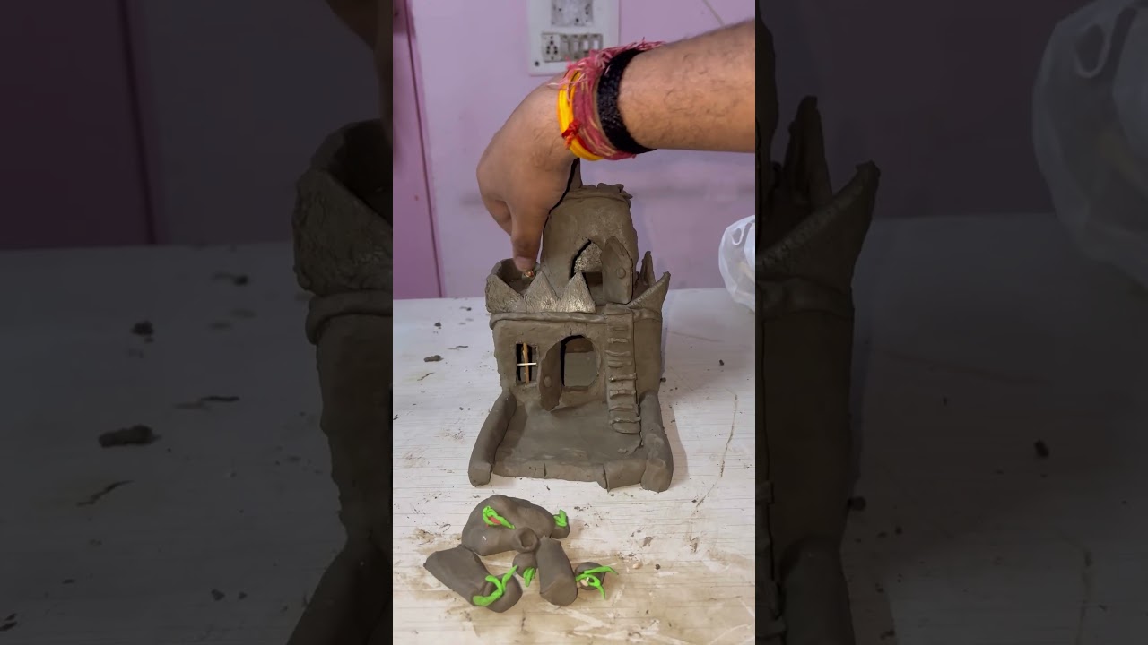 Clay + Patience = Beautiful Mini House ❤️ 