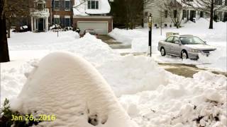 Winter Storm Jonas - SnowZilla Time Lapse - 19 days - Columbia, MD - 1/22/2016