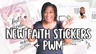 New FAITH Sticker Book Flip Through & Happy Planner Faith Plan With Me