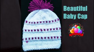 Beautifull Two Colour Baby Cap (Hindi) Jassi Knitting for Baby
