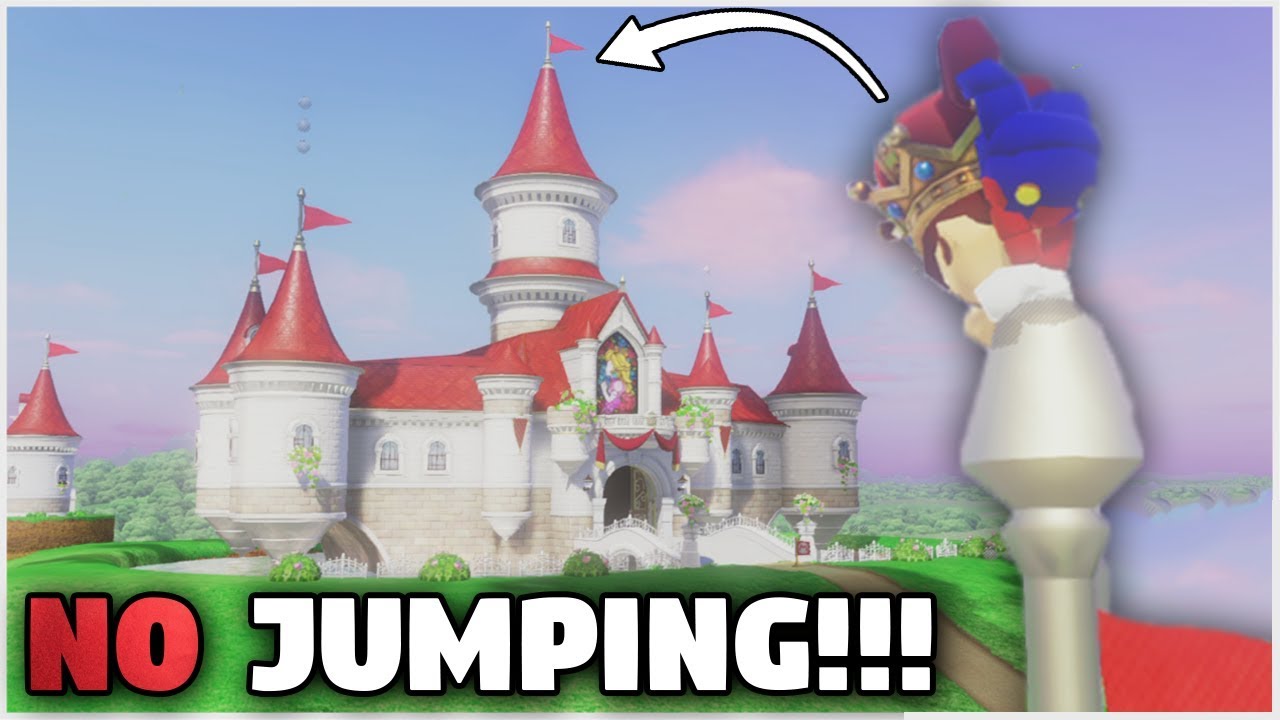 Getting to The Top of Peach's Castle WITHOUT JUMPING!?! Super Mario