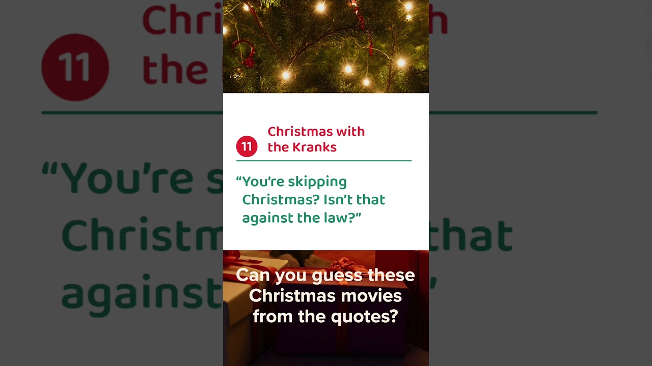 Christmas Movie Quotes Game Printable | Holiday Party Game 