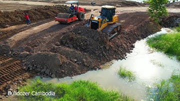 UNBELIEVABLE , NEW PROJECT PROCESSING DOZER OPEN FOREST ROAD EXCELLENT DOZER PUSHING SOIL NEW ROAD