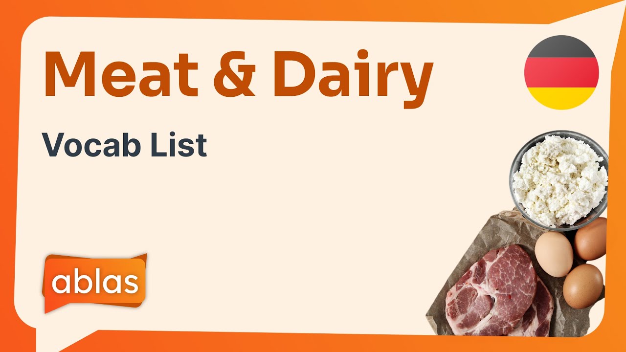 Meat & Dairy | German Vocabulary List