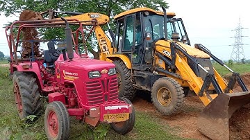 JCB 3dx Backhoe Machine Loading Mud In Mahindra and Newholland 4010 Tractor | Jcb Tractor Cartoon