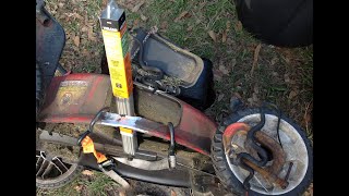 2011 Toro Recycler Model 20331 gets deck welded.