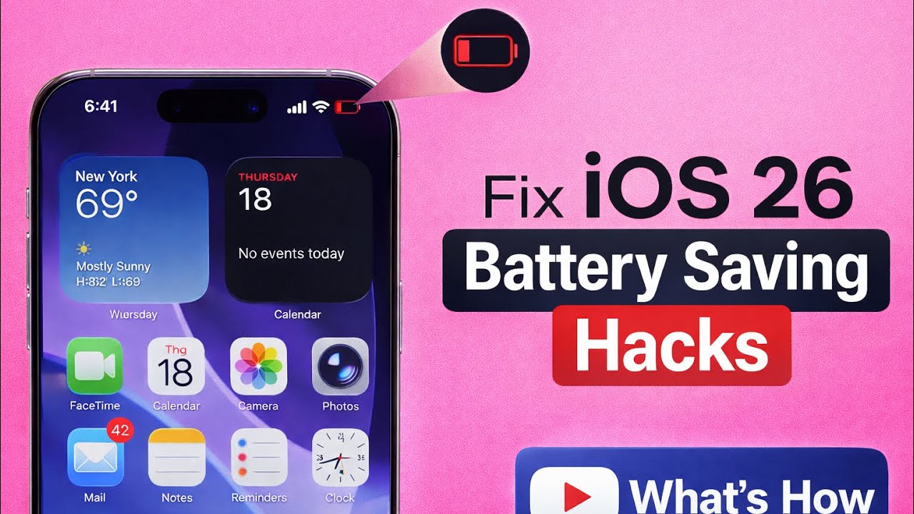 iOS 26 Battery Saving Tips For iPhone / Battery Drain Fix / iPhone ...