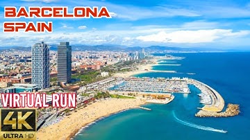 Virtual Run | Barcelona Beach Promenade | Treadmill Workout #046