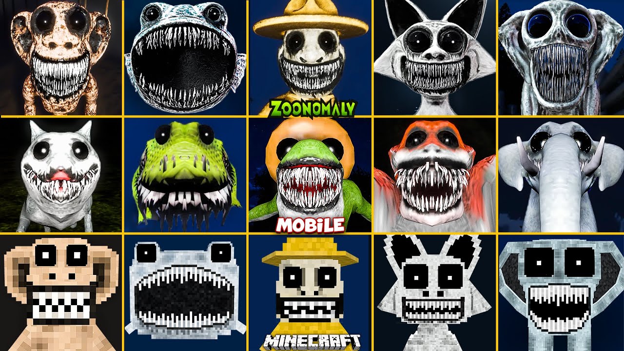 Zoonomaly ALL JUMPSCARES vs MOBILE vs MINECRAFT vs Garry's Mod #2