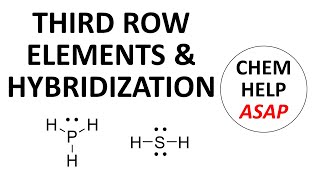 third row elements & hybridization Hybridization In Third Row Elements