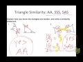 Section 7.3 (Triangle Similarity: AA, SSS, SAS)