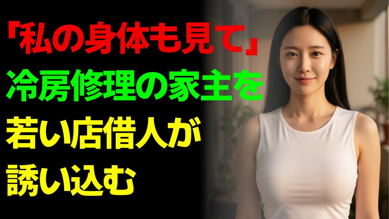 「あまりにも暑くて, 気が狂いそう…」体温39度の猛暑, エアコン修理に来た62歳大家が見た、汗だくの32歳店借人の姿。本能が爆発した衝撃の夜 | 熟年恋愛 | 実話エピソード | オーディオブック