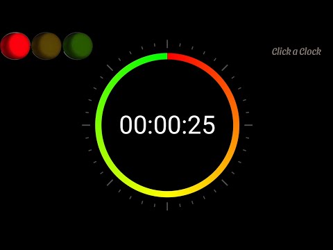 25초 무음 디지털 타이머 (카운트다운) 25 second silent digital timer (countdown) 【click a clock｜클릭어클락｜25초 무음｜알람없음 】
