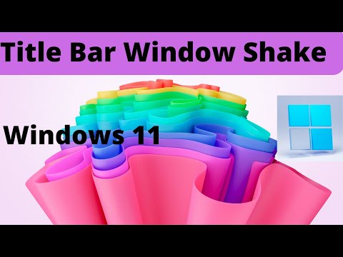 Window Title Bar Shake How To Enable Or Disable