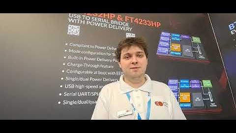 FTDI Chip FT4233HP USB Type C Charge-through Demonstration at Embedded World 2023