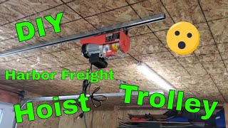 Harbor Freight Pittsburgh 1300lb Hoist Install (Unistrut and Trolley) #diy #harborfreight