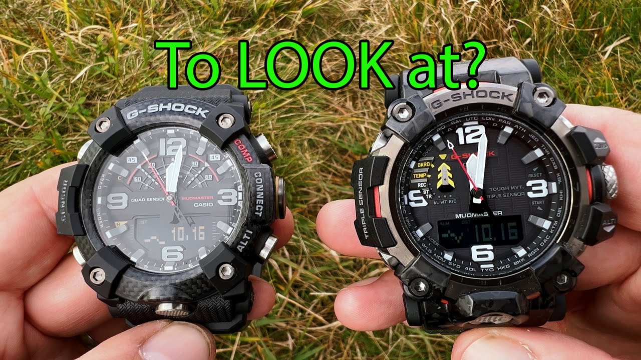 GWG 2000 vs GG B100 G Shock Mudmaster an external comparison and basic  overview of both watches