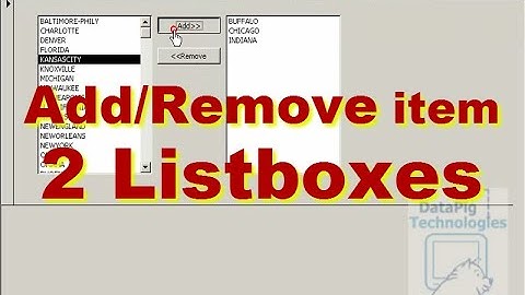 Listbox trick in Access to Add or Remove items ~ DataPig