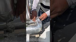 Wrapping Aluminum Insulation Around Pipe Elbow for Heat Protection