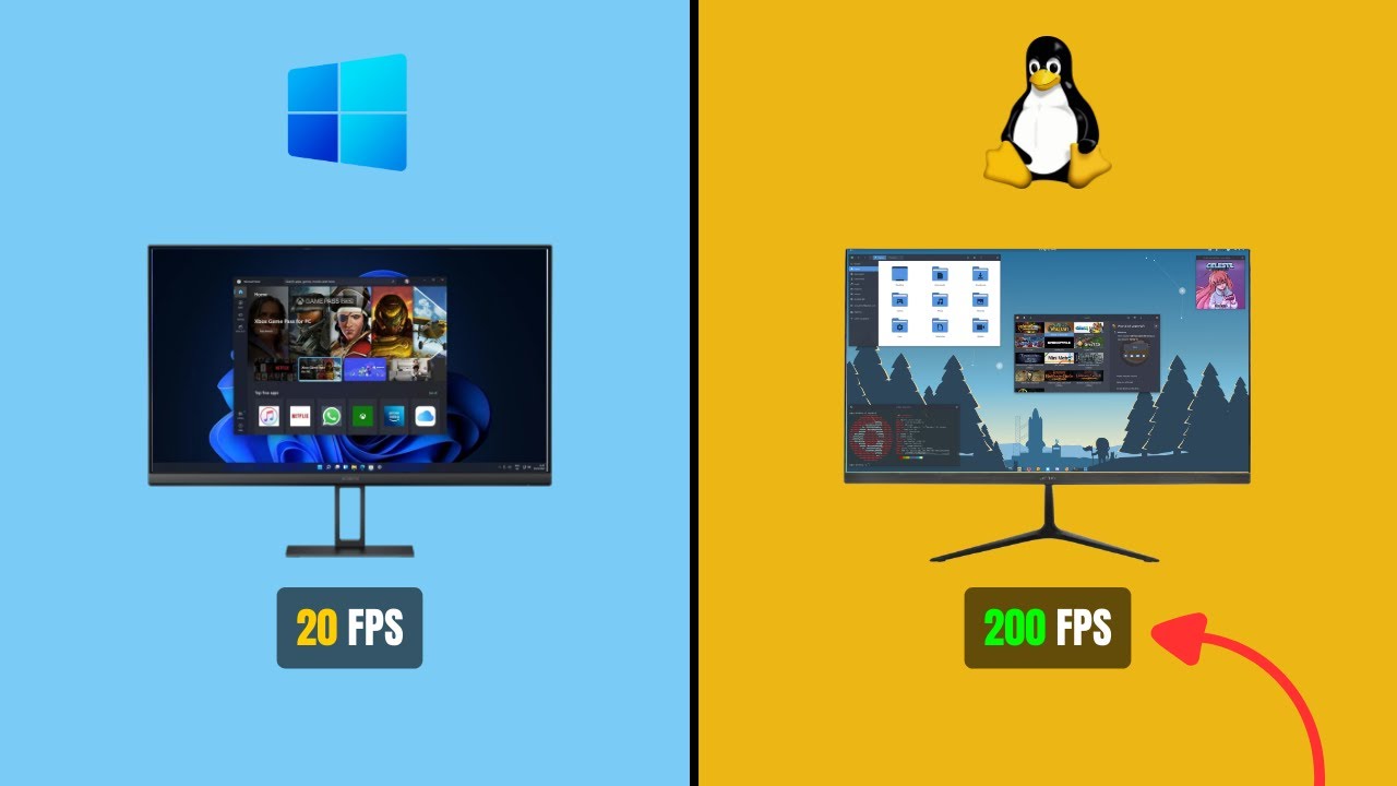 ¡INCREÍBLE! Linux vs Windows: ¿Quién DA MÁS FPS en JUEGOS? 😱 - YouTube