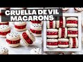 Cruella De Vil Macarons (101 Dalmatians) macarons with roses