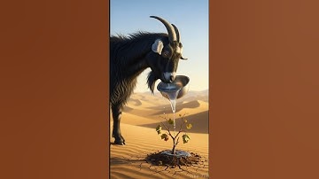 The goat saved the grape plant from drying up by watering it 😭#aishorts