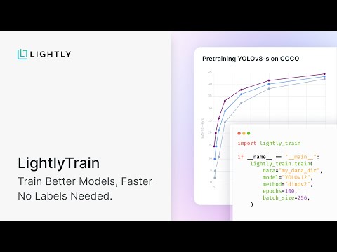 LightlyTrain - Train Better Models, Faster No Labels Needed.