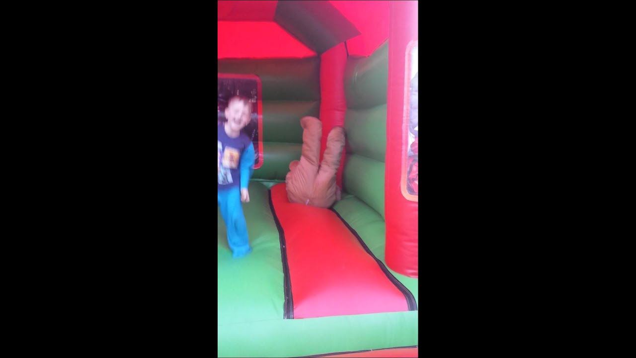 Teddy Bear Mascot on a Bouncy Castle! Jumping Jacks Parties & Events