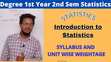 SEMESTER 2 Statistics Introduction Video class l Shorttricks4u l Syllabus | Model paper |Weightage