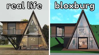 Building a TRIANGLE CABIN in Bloxburg!