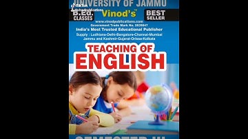 Vinod B.ed Jammu University Sem 3 - Teaching of English