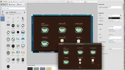 Commercial Coffee Machine HMI demo from IOT