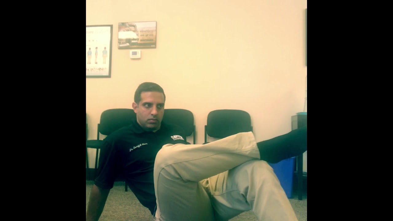 Ottawa, Nepean Chiropractor shows exercise to help with back pain , sciatica and piriformis syndrome