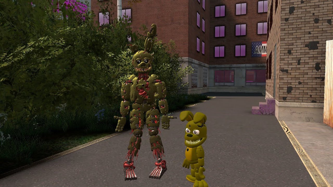 Gmod FNaF | Springtrap And Adventure Springtrap (part 2) - YouTube