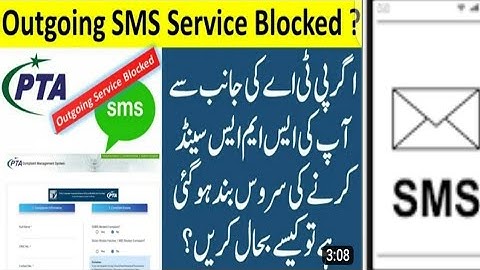 how to restore SMS service on PTA