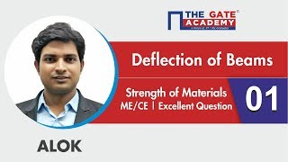 Deflection of Beams | 01 | Excellent Question - GATE Sol | Strength of Materials | ME/CE