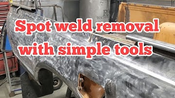 Spot weld removal with simple tools