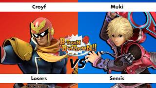 Super B-Town Beatdown 28 Losers Semis: Croyf (Captain Falcon) vs Muki (Shulk)
