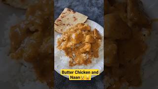 Butter Chicken, white rice and Naan?? food butterchicken  naan foodie