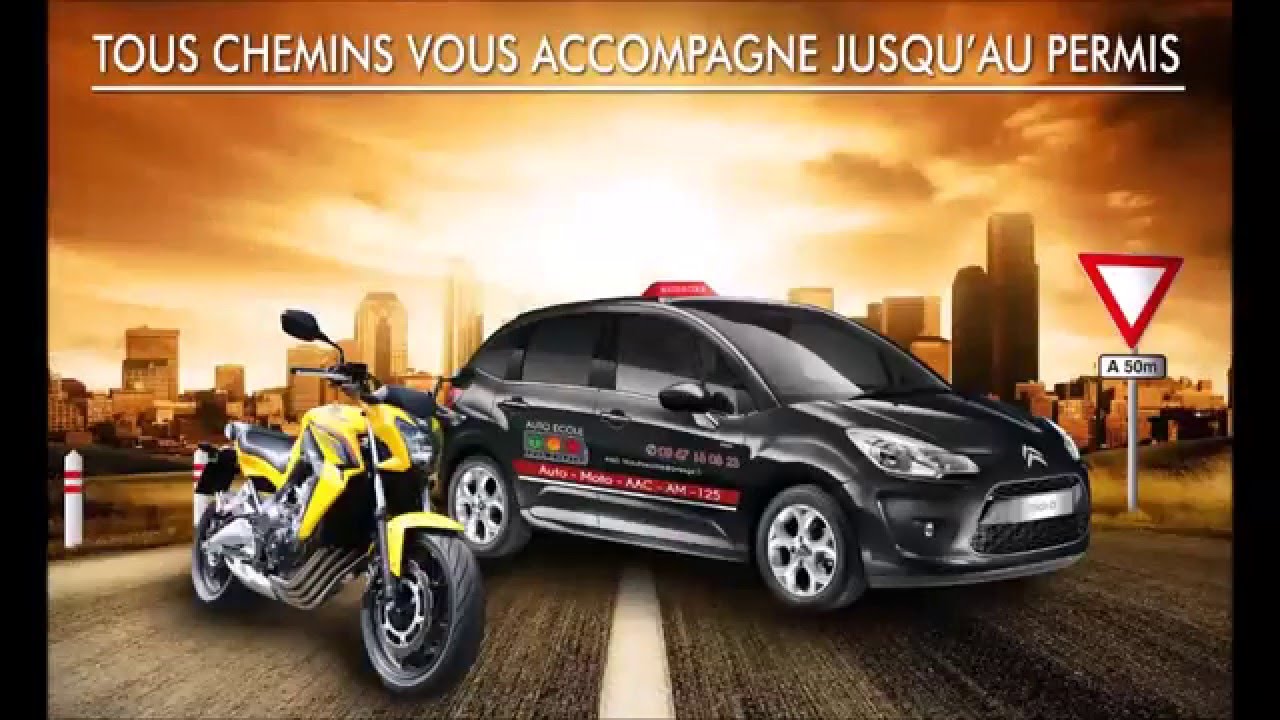 auto moto école TOUS CHEMINS YouTube