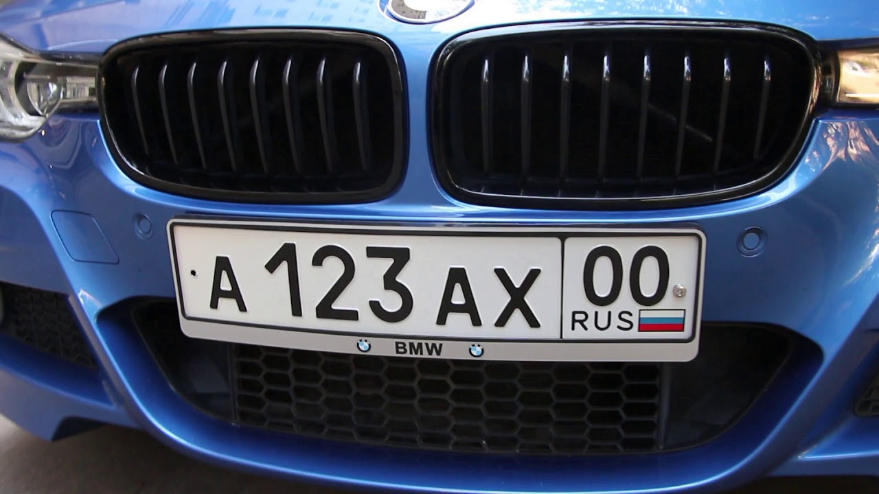 Рамки номера для БМВ - BMW серебро - YouTube