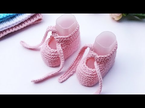 Простые пинетки крючком