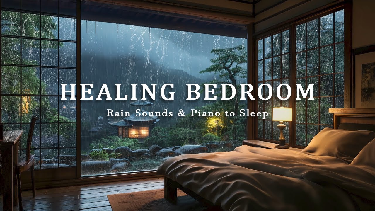 Deep Sleep On Rainy Day | Calm Piano Music & Rain Sounds - Healing ...