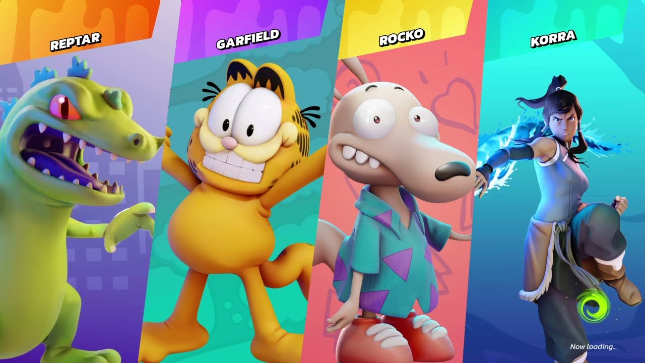 Request:Reptar Vs Garfield Vs Rocko Vs Korra|Nickelodeon All-Star Brawl