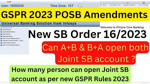 Joint Savings account ruling | New GSPR 2023 Ruling