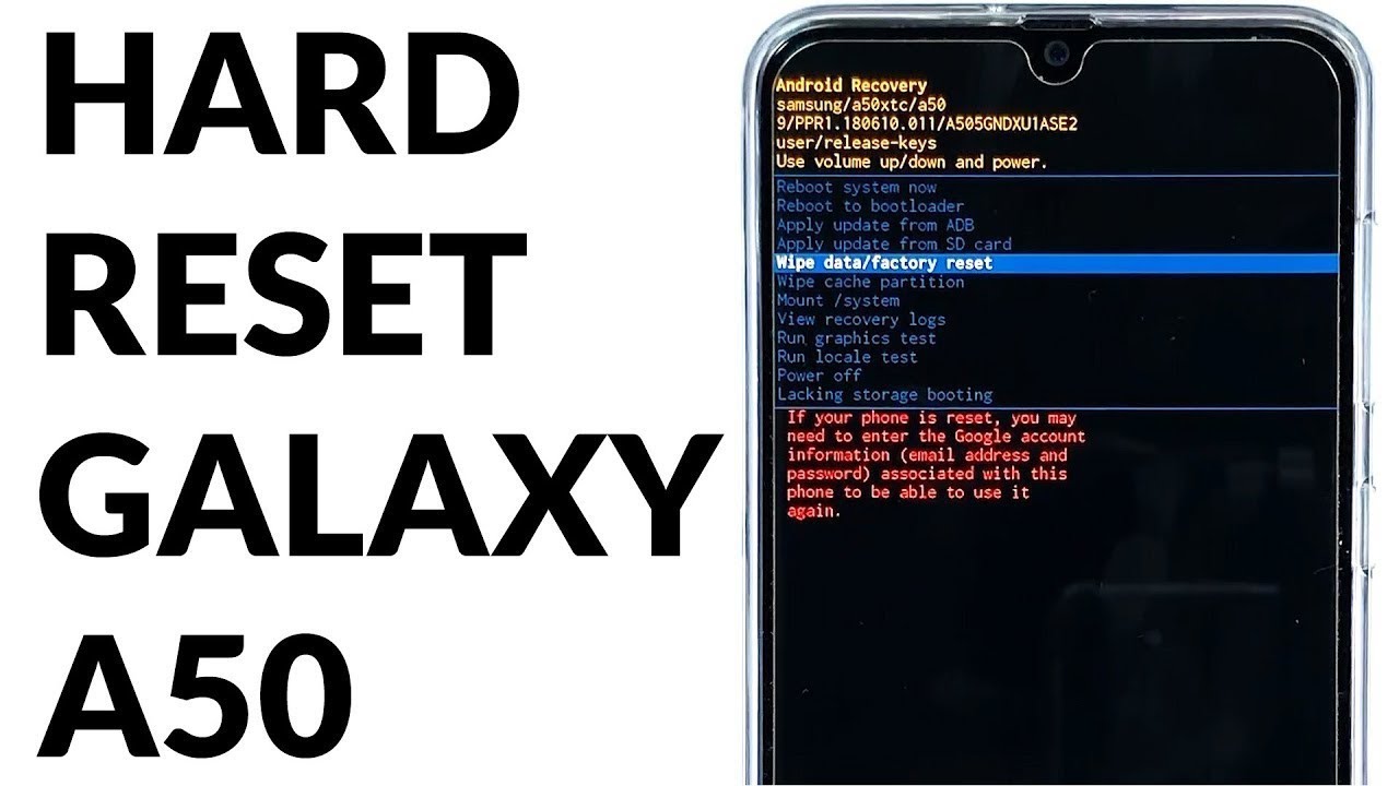 Samsung A50 Recovery Mode